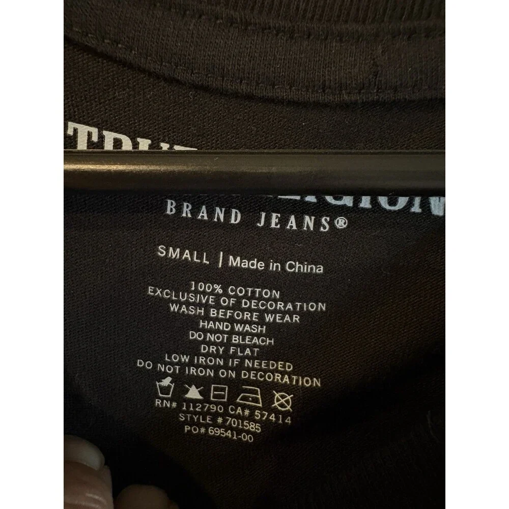 True Religion Buddha Logo Crew Neck Tee Black M408U24JV7